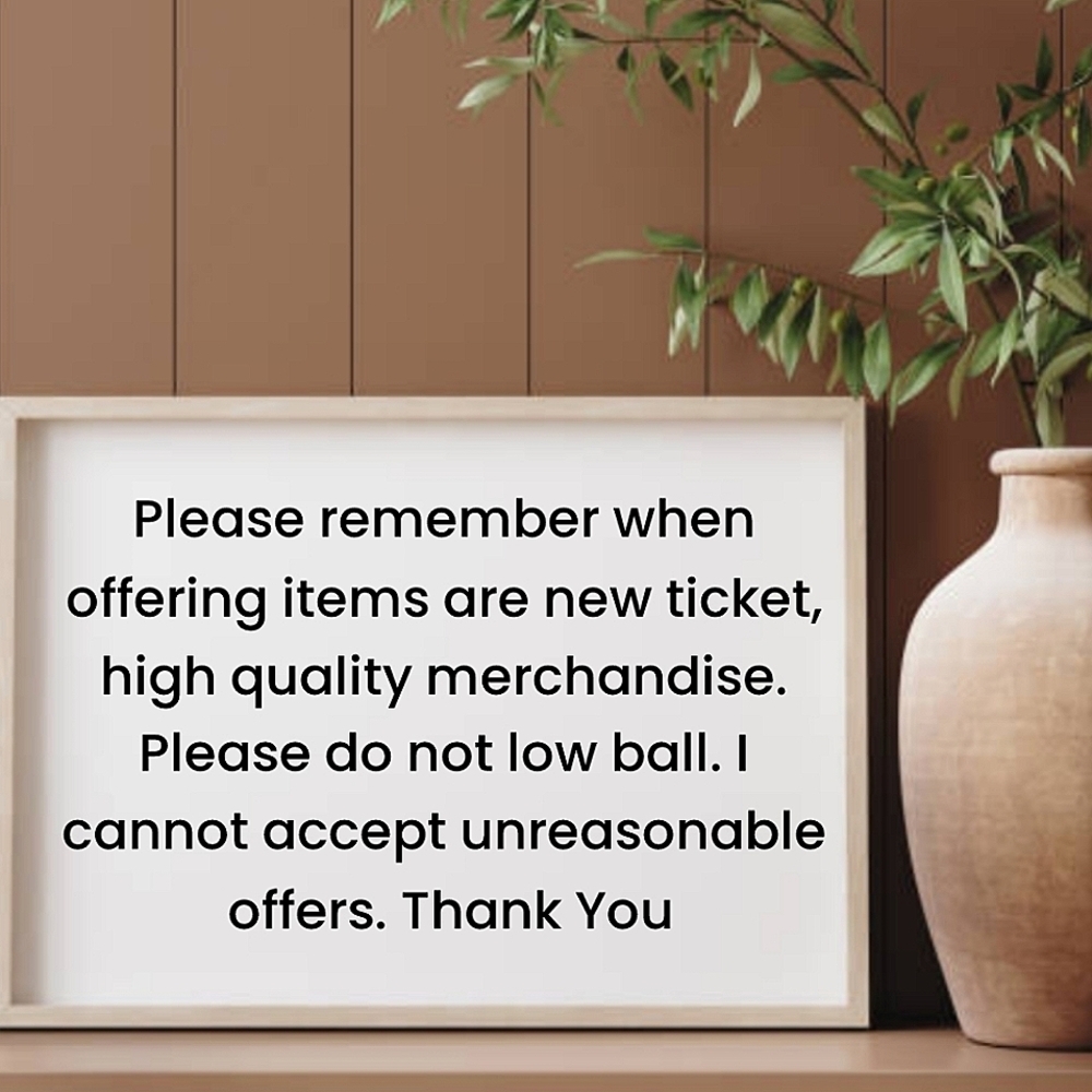 Please do not low ball